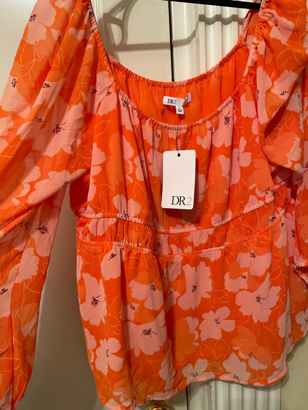 NWT DR2 floral blouse in XXL